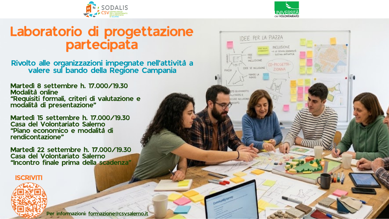 Laboratorio di progettazione partecipata Laboratorio di progettazione partecipata
